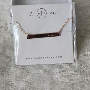 Made by Mary Gold Bar Necklace